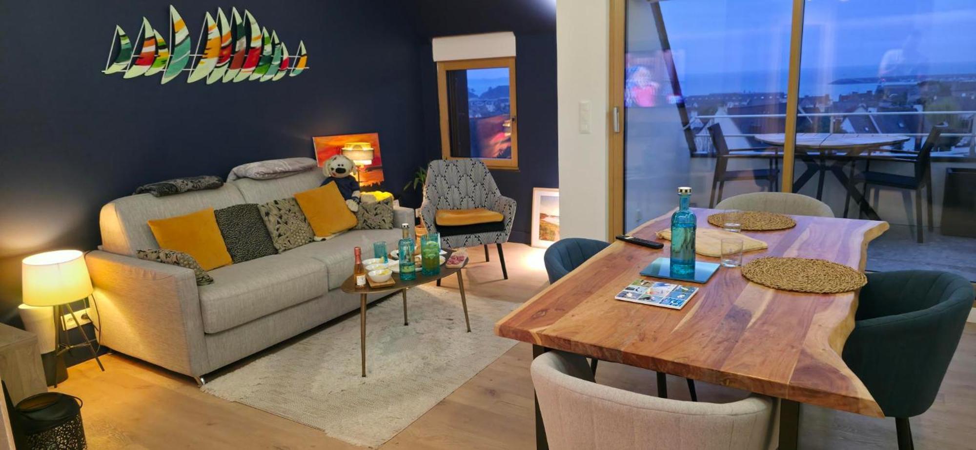 Appartement Bretagne Vue Mer Exceptionnelle Sur Les Hauts D'Erquy Au Calme ! Et Au Pied Du Gr34 Kültér fotó